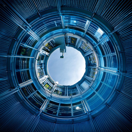 Abstract background of modern architecture. 3d rendering, 3d illustration.の素材