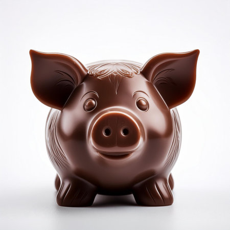 Piggy bank on a white background. 3d rendering.の素材