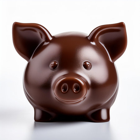 Piggy bank on a white background. 3d rendering.の素材