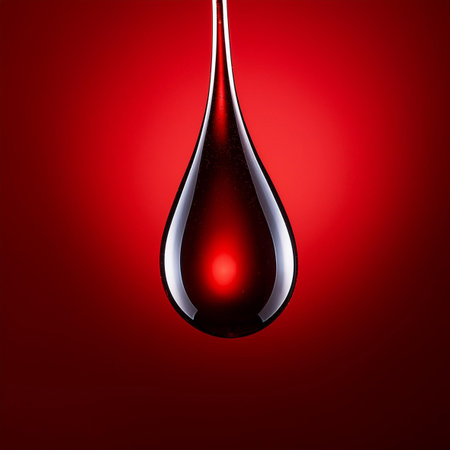 Drop of water on a red background. Vector illustration. Eps 10の素材