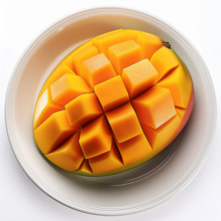 mango fruit isolated on the white background. 3d illustration.の素材