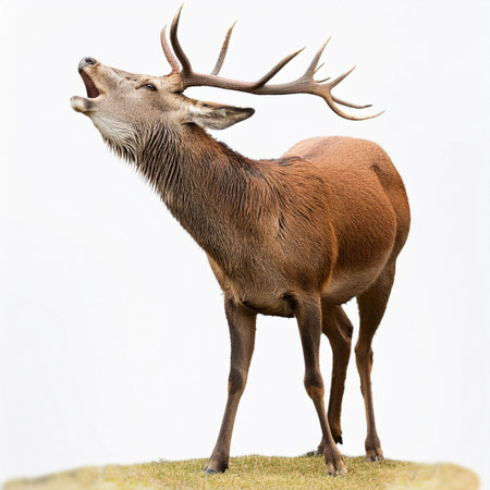 Portrait of a red deer, Cervus elaphusの素材