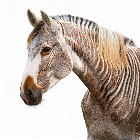 Portrait of a Burchell's Horse (Equus quagga)の素材