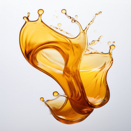 Splash of orange juice on a white background. 3d renderingの素材