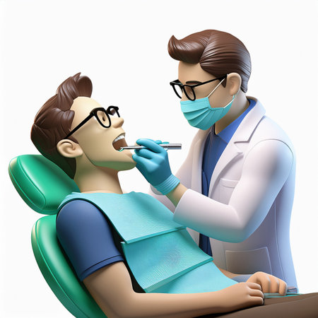 3D illustration of a female veterinarian with a cat in her armsの素材