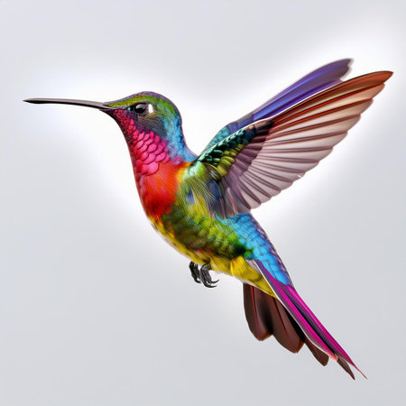 Hummingbird hummingbird isolated on white background with clipping path.の素材