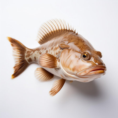 Group fish isolated on white background. Clipping path included.の素材