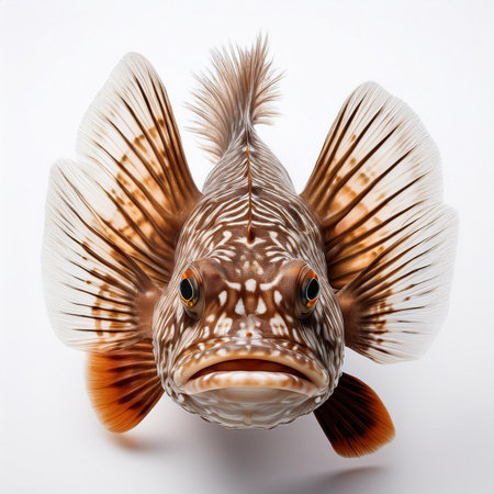 fish on a white background. Insulation. Shallow DOFの素材