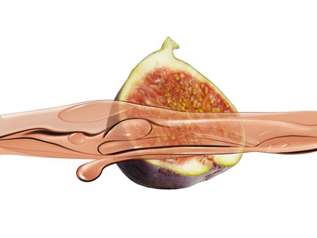 Splash of fresh figs isolated on white background. 3d renderingの素材