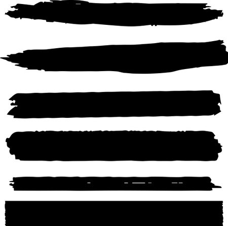 Black brush stroke banner template collectionのイラスト素材