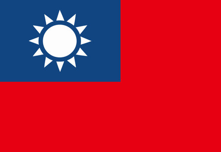 TAIWAN Flags Republic of China (ROC)のイラスト素材