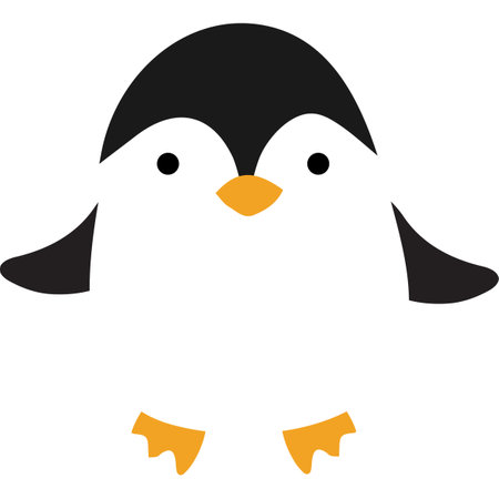 Penguin icon isolated on a white background. Vector illustration.の写真素材