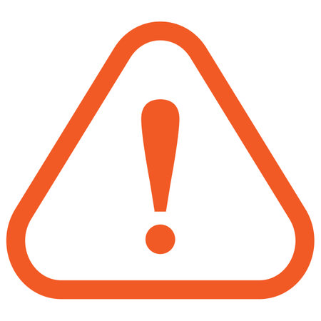 Attention flat icon. Vector orange sign. Pictogram is isolated on a white background. Trendy flat style illustration for web site design, , ads, apps, user interface.の写真素材