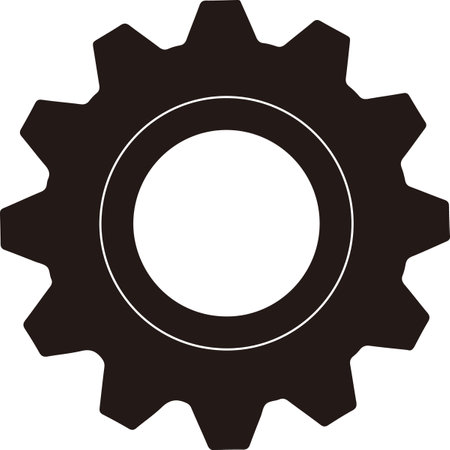 Gear icon. Cogwheel symbol. Cogwheel sign.の写真素材
