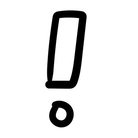 Exclamation mark. Attention icon. Vector illustration on white background.の写真素材