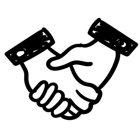 Handshake icon. Vector illustration. Handshake icon.の写真素材