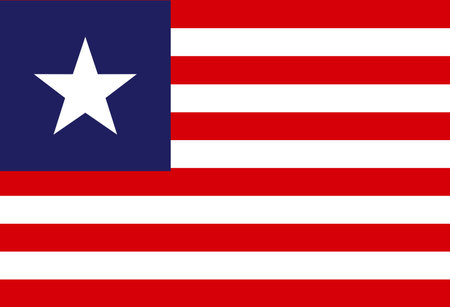 Liberia flag illustrator country flagsのイラスト素材