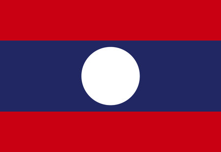 amazing Laos flag illustrator country flagsのイラスト素材