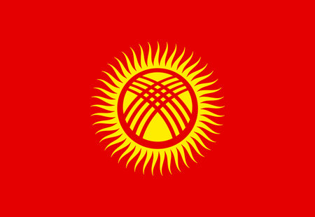 Kyrgyzstan flag illustrator country flagsのイラスト素材