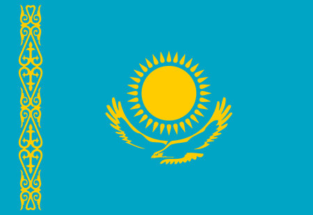 kazakhstan flag illustrator country flagsのイラスト素材