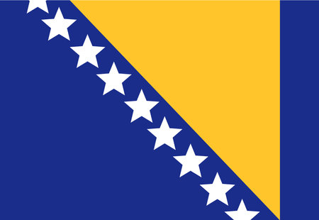 Bosnia and Herzegovina flag illustrator country flags symbol nationのイラスト素材