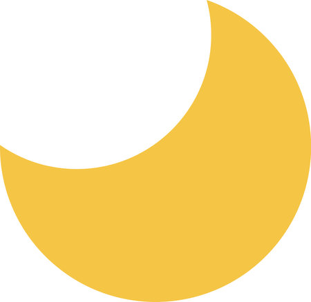 Half Moon Crescent moon doodle illustrationのイラスト素材