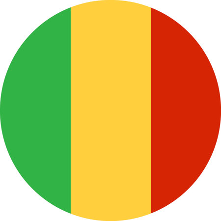 Mali flag illustrator country flags round symbol nationのイラスト素材
