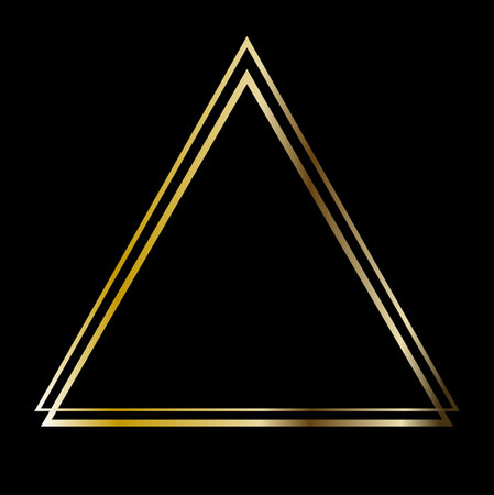 Golden rectangle frame Stroke triangle geometric shape creativeのイラスト素材