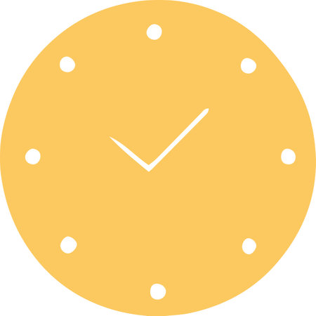 yellow Glyph Clock illustrationのイラスト素材