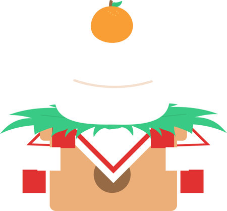 JAPAN New year Mirror cakeのイラスト素材