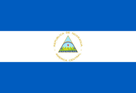 Nicaragua flag illustrator country flags symbol nation USAのイラスト素材