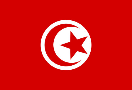 Tunisia flag illustrator country flags symbol nationのイラスト素材