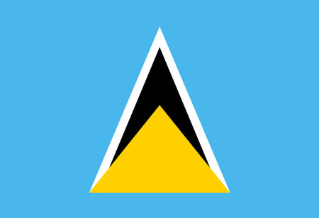 Saint Lucia flag illustrator country flags symbol nationのイラスト素材