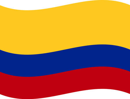 Colombia flag illustrator country flags symbol nation waving iconのイラスト素材