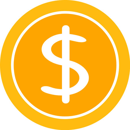Flat Style Coin Icon Money Finance Symbolのイラスト素材