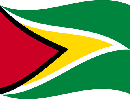 Guyana flag illustrator country flags symbol nation waving iconのイラスト素材