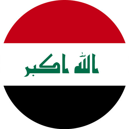 Iraq flag illustrator country flags round symbol nation circular flags