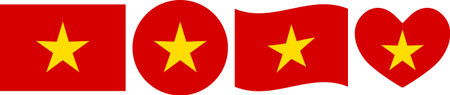 Vietnam flag illustrator country flags symbol National Collection Internationalのイラスト素材