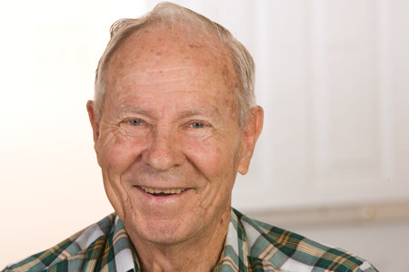Portrait of a happy senior citizen manの写真素材