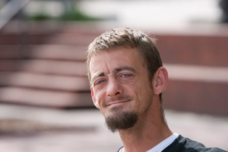 Portrait of confident man  Shot outside during daytime 