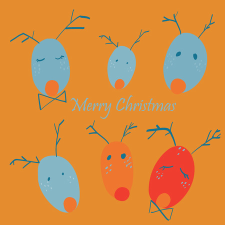 Dear deer. Vector cute animal cartoon illustration, scandinavian style. Nursery holiday illustration. It can be used for wall art, greeting card, poster, kids apparelのイラスト素材