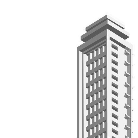 isometric buildings Skyscraper, cityscape, cityscene. isometric construction vector illustrationのイラスト素材