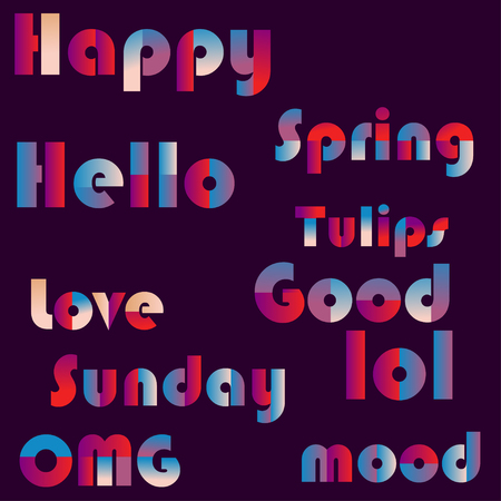 Hand drawn type lettering phrasesのイラスト素材