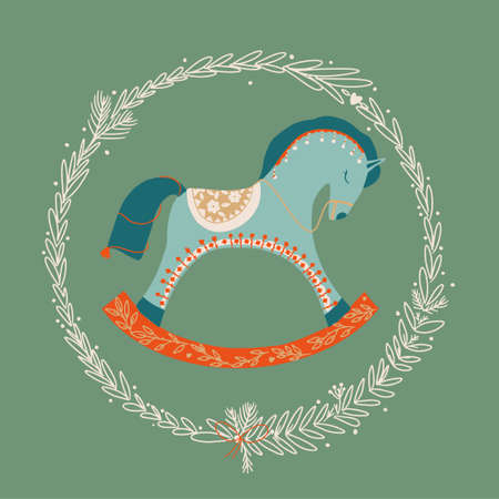 Merry Christmas and Happy New Year greetings cardのイラスト素材