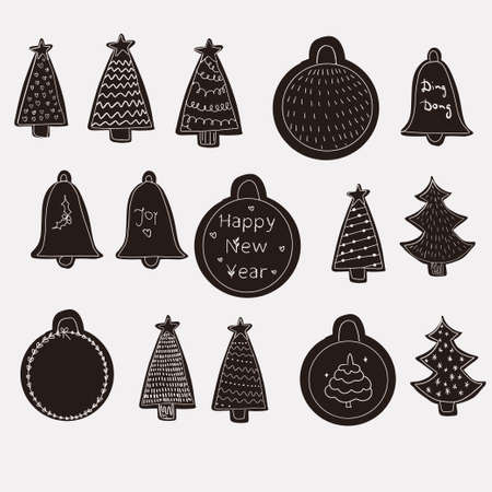 Merry Christmas and Happy New Year greetings cardのイラスト素材