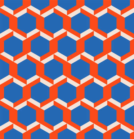 Geometric shapes abstract colorful seamless patternのイラスト素材