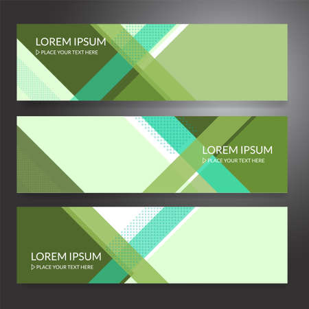 Set of horizon abstract colorful banner background with copy spaceのイラスト素材