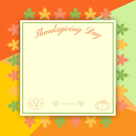 Happy thanksgiving day celebration background and border templateのイラスト素材