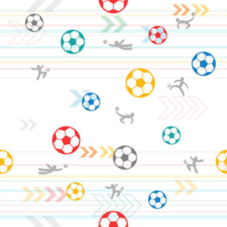 Seamless pattern background for soccer or football sport themeのイラスト素材