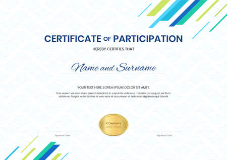 Certificate template in sport theme with watermark background, Diploma designのイラスト素材